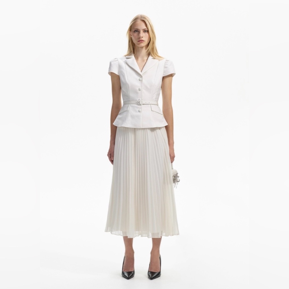 Self-Portrait Chiffon Midi Dress